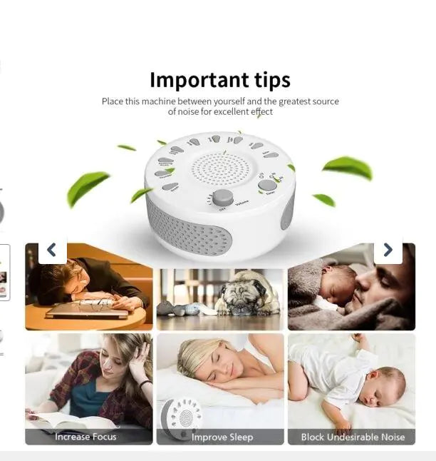 Sleep Aid Machine with Relaxing Music for Insomnia