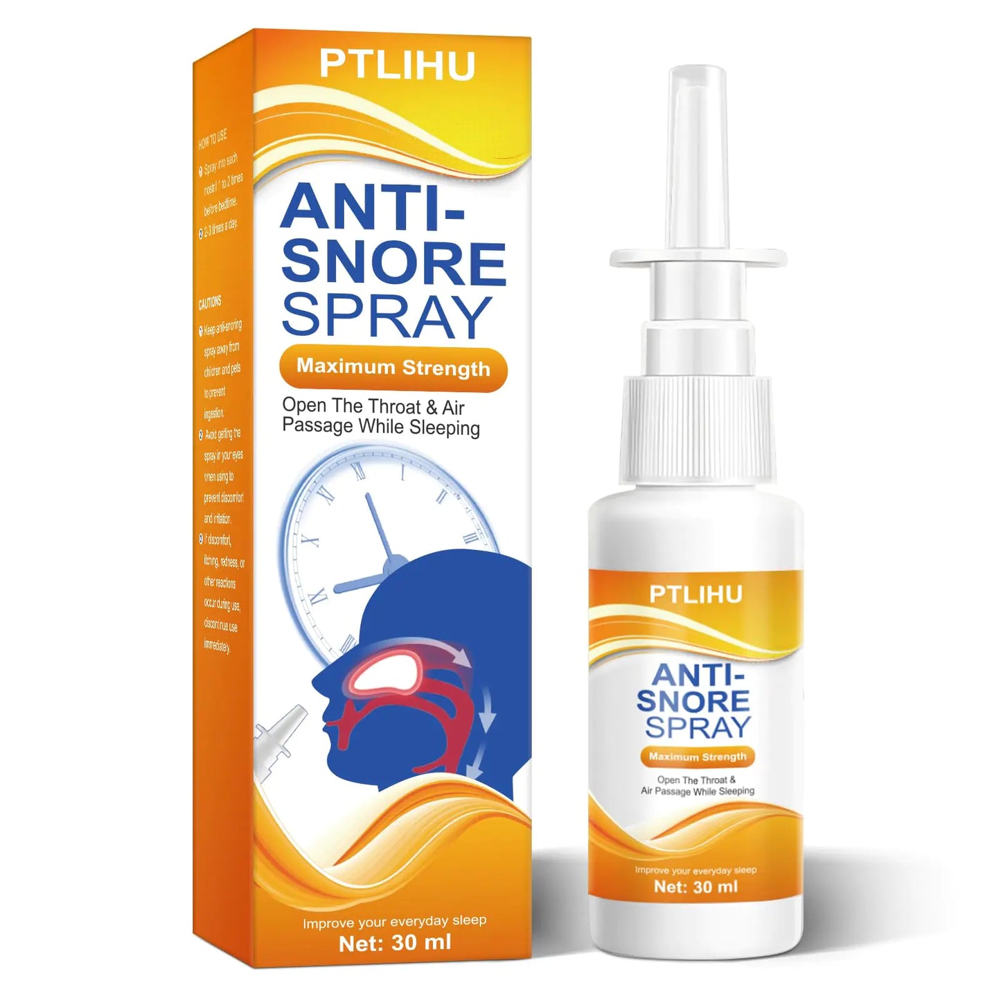 Anti Snoring Devices Anti Snoring Spray Snoring Solution to Help Open The Throat & Air Passage Effective Snore Stopper