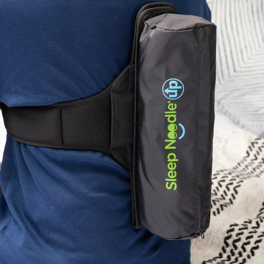 Sleep Noodle UP Positional Sleep Aid | Natural Anti-Snore Belt Teaches Sleeping on Side | Worn in Vertical or Horizontal Alignment (Standard Plus)